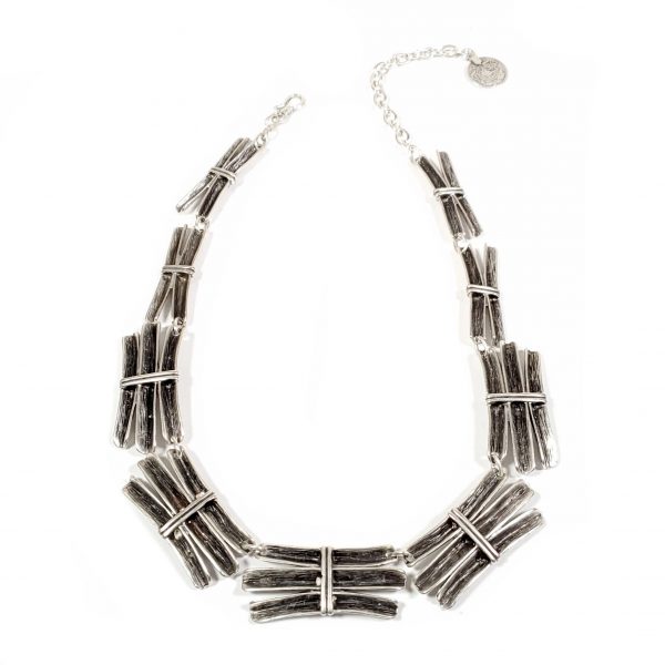 Hand Made Pewter Necklace Plated in 925 Silver - SKU# ALL-1174