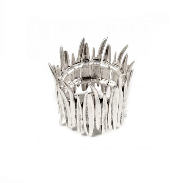 Hand Made Pewter Bracelet Plated in 925 Silver - SKU# ALL-2010 - Image 2