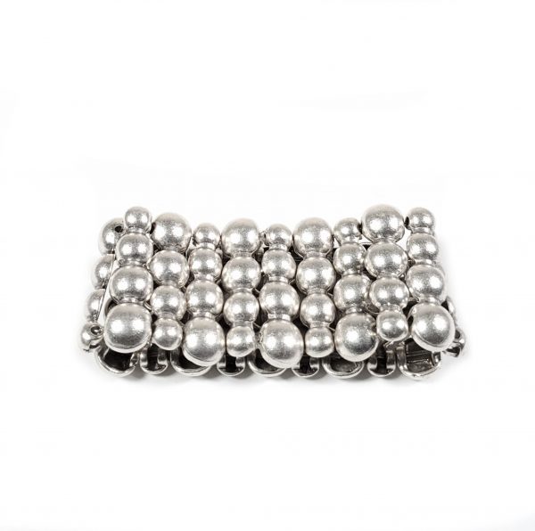 Hand Made Pewter Bracelet Plated in 925 Silver - SKU# ALL-2014 - Image 2