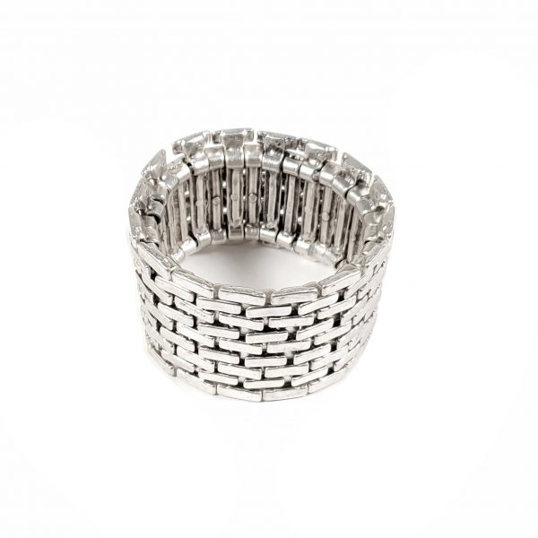 Hand Made Pewter Bracelet Plated in 925 Silver - SKU# ALL-2016 - Image 2