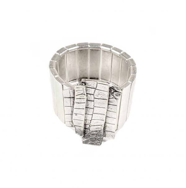 Hand Made Pewter Bracelet Plated in 925 Silver - SKU# ALL-2023 - Image 2