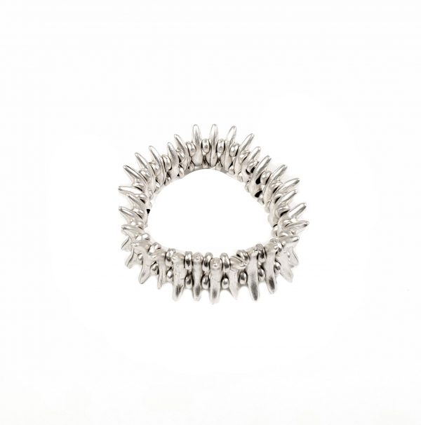 Hand Made Pewter Bracelet Plated in 925 Silver - SKU# ALL-2047 - Image 2