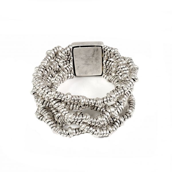 Hand Made Pewter Bracelet Plated in 925 Silver - SKU# ALL-2054