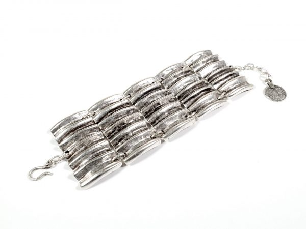 Hand Made Pewter Bracelet Plated in 925 Silver - SKU# ALL-2127