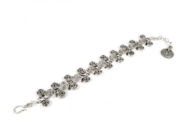 Hand Made Pewter Bracelet Plated in 925 Silver - SKU# ALL-2168 - Image 2