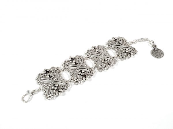 Hand Made Pewter Bracelet Plated in 925 Silver - SKU# ALL-2226
