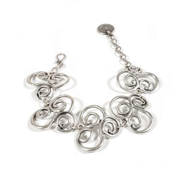 Hand Made Pewter Bracelet Plated in 925 Silver - SKU# ALL-2254