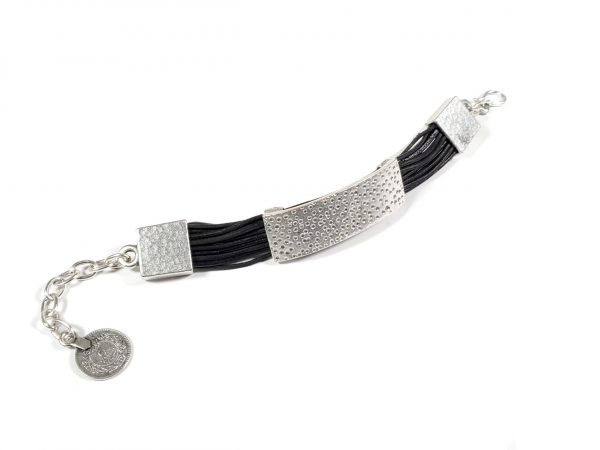 Hand Made Pewter Bracelet Plated in 925 Silver - SKU# ALL-2360 - Image 2