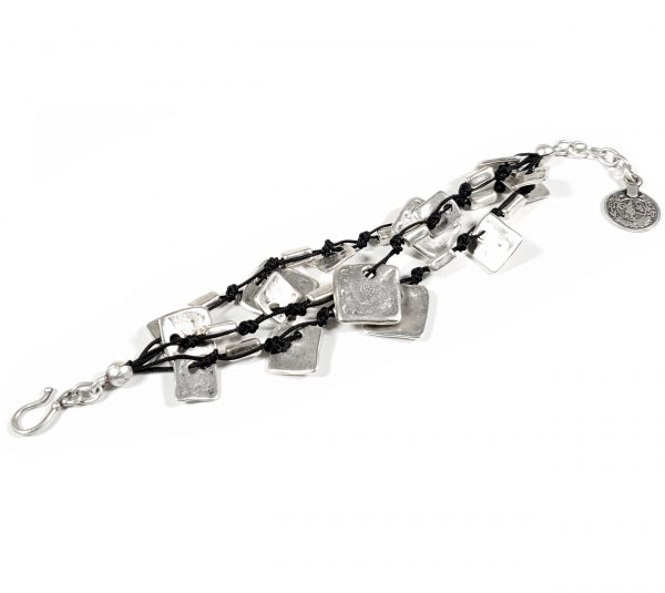 Hand Made Pewter Bracelet Plated in 925 Silver - SKU# ALL-2373 - Image 2