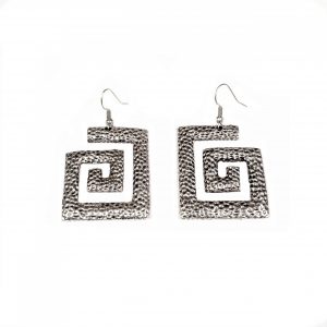 Hand Made Pewter Earrings Plated in 925 Silver - SKU# ALL-3032