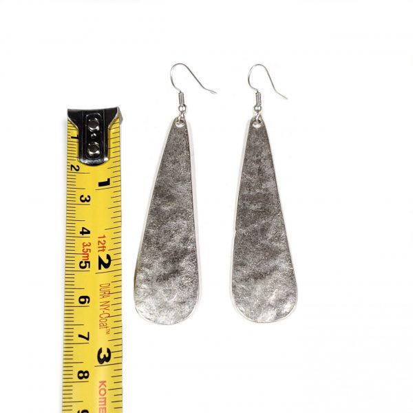 Hand Made Pewter Earrings Plated in 925 Silver - SKU# ALL-3044 - Image 2