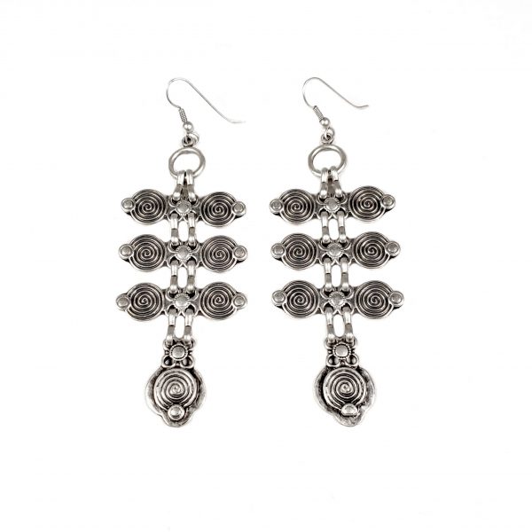 Hand Made Pewter Earrings Plated in 925 Silver - SKU# ALL-3121