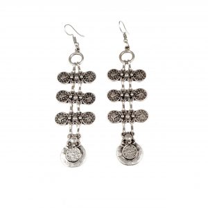 Hand Made Pewter Earrings Plated in 925 Silver - SKU# ALL-3123