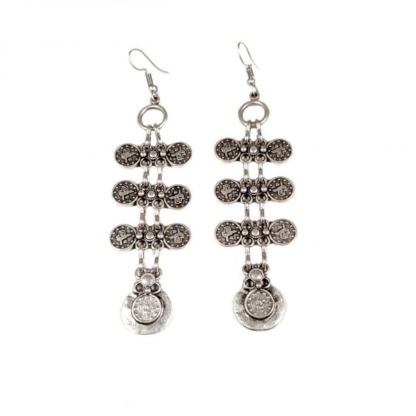Hand Made Pewter Earrings Plated in 925 Silver - SKU# ALL-3123
