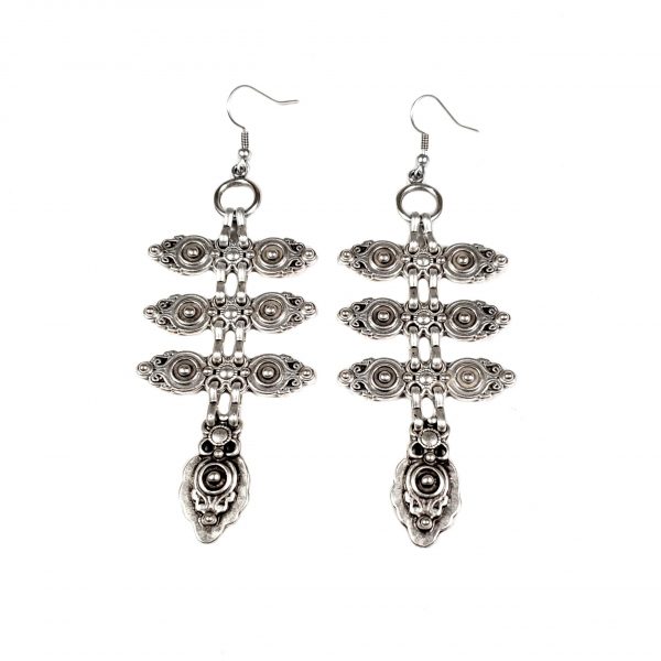 Hand Made Pewter Earrings Plated in 925 Silver - SKU# ALL-3125
