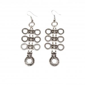 Hand Made Pewter Earrings Plated in 925 Silver - SKU# ALL-3126