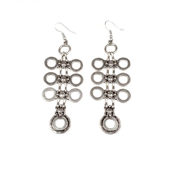 Hand Made Pewter Earrings Plated in 925 Silver - SKU# ALL-3126