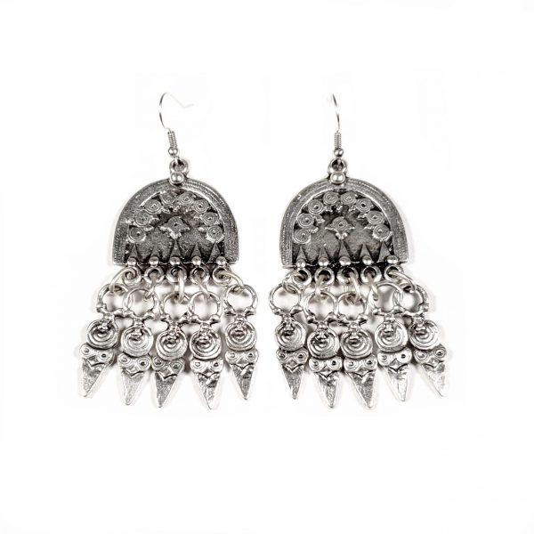 Hand Made Pewter Earrings Plated in 925 Silver - SKU# ALL-3129