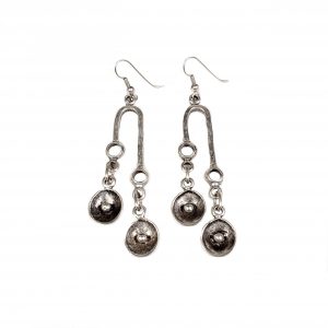 Hand Made Pewter Earrings Plated in 925 Silver - SKU# ALL-3156