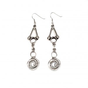 Hand Made Pewter Earrings Plated in 925 Silver - SKU# ALL-3158