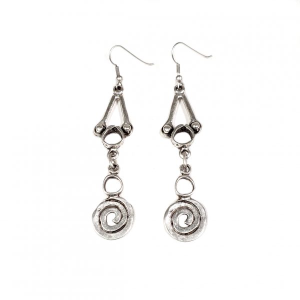 Hand Made Pewter Earrings Plated in 925 Silver - SKU# ALL-3158