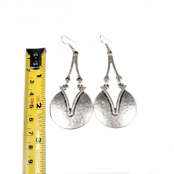 Hand Made Pewter Earrings Plated in 925 Silver - SKU# ALL-3160 - Image 2