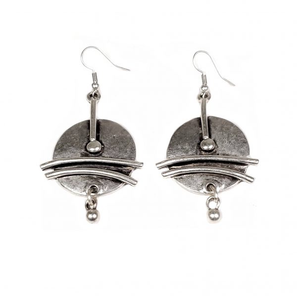 Hand Made Pewter Earrings Plated in 925 Silver - SKU# ALL-3163