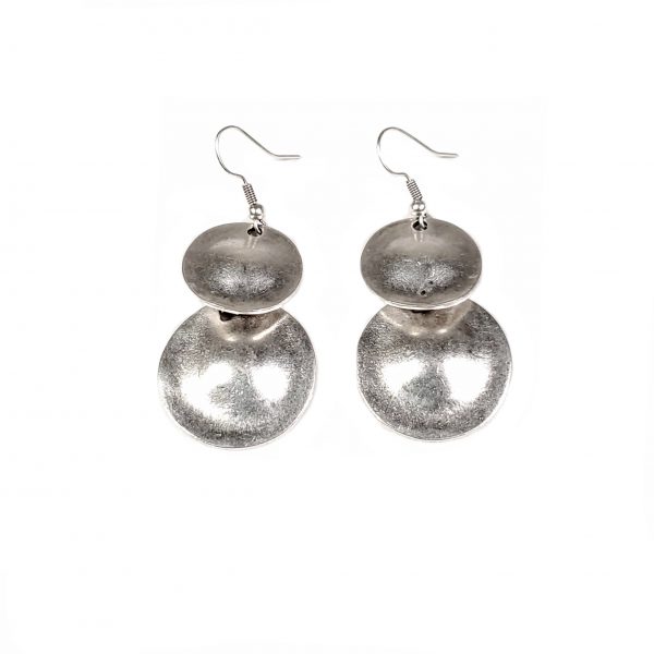 Hand Made Pewter Earrings Plated in 925 Silver - SKU# ALL-3169
