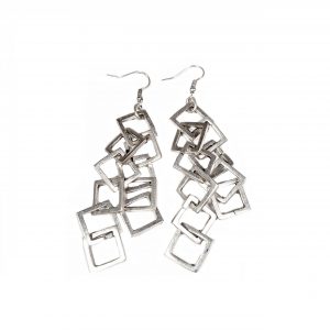 Hand Made Pewter Earrings Plated in 925 Silver - SKU# ALL-3176