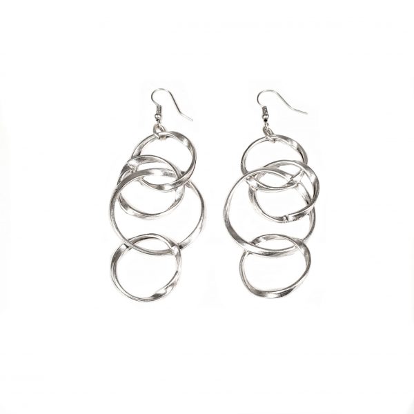 Hand Made Pewter Earrings Plated in 925 Silver - SKU# ALL-3180