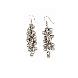 Hand Made Pewter Earrings Plated in 925 Silver - SKU# ALL-3204