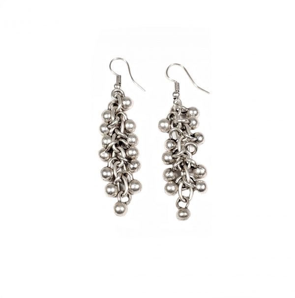 Hand Made Pewter Earrings Plated in 925 Silver - SKU# ALL-3204