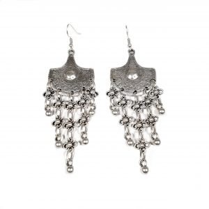 Hand Made Pewter Earrings Plated in 925 Silver - SKU# ALL-3218