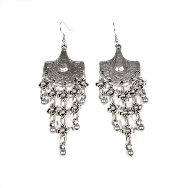 Hand Made Pewter Earrings Plated in 925 Silver - SKU# ALL-3218