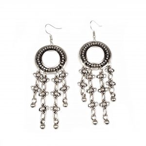 Hand Made Pewter Earrings Plated in 925 Silver - SKU# ALL-3219