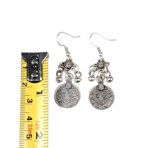 Hand Made Pewter Earrings Plated in 925 Silver - SKU# ALL-3223 - Image 2