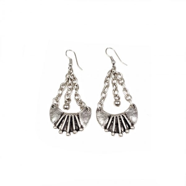 Hand Made Pewter Earrings Plated in 925 Silver - SKU# ALL-3224