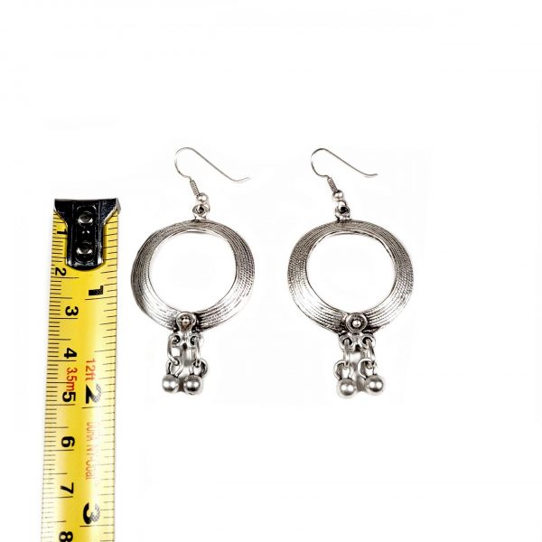 Hand Made Pewter Earrings Plated in 925 Silver - SKU# ALL-3230 - Image 2