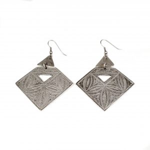 Hand Made Pewter Earrings Plated in 925 Silver - SKU# ALL-3248