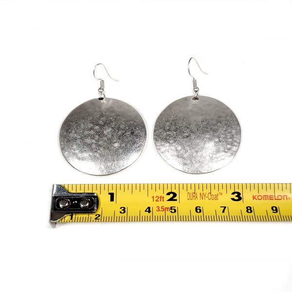 Hand Made Pewter Earrings Plated in 925 Silver - SKU# ALL-3254 - Image 2