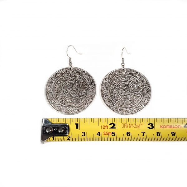 Hand Made Pewter Earrings Plated in 925 Silver - SKU# ALL-3255 - Image 2