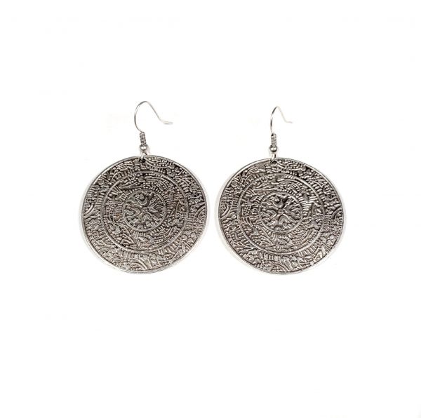 Hand Made Pewter Earrings Plated in 925 Silver - SKU# ALL-3255