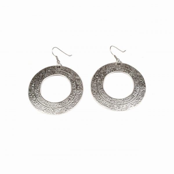 Hand Made Pewter Earrings Plated in 925 Silver - SKU# ALL-3257