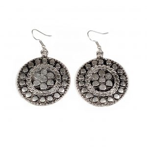Hand Made Pewter Earrings Plated in 925 Silver - SKU# ALL-3261