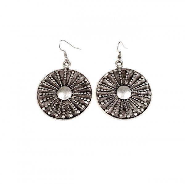 Hand Made Pewter Earrings Plated in 925 Silver - SKU# ALL-3262