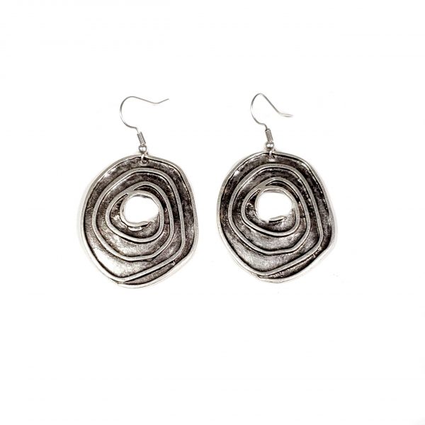 Hand Made Pewter Earrings Plated in 925 Silver - SKU# ALL-3267