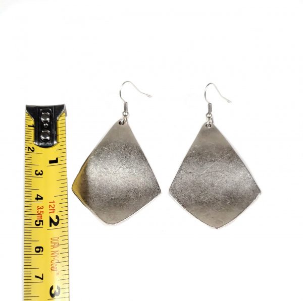 Hand Made Pewter Earrings Plated in 925 Silver - SKU# ALL-3270 - Image 2