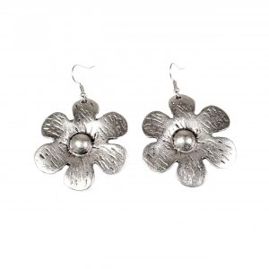 Hand Made Pewter Earrings Plated in 925 Silver - SKU# ALL-3285