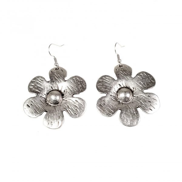 Hand Made Pewter Earrings Plated in 925 Silver - SKU# ALL-3285