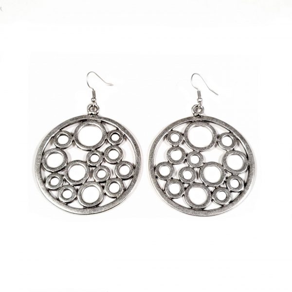Hand Made Pewter Earrings Plated in 925 Silver - SKU# ALL-3298